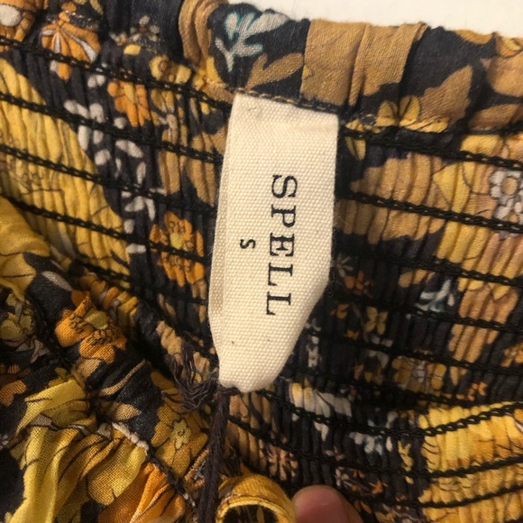 NWT - Spell Hibiscus Lane Strapless Flutter Midi Dress - SM - Picture 4 of 7